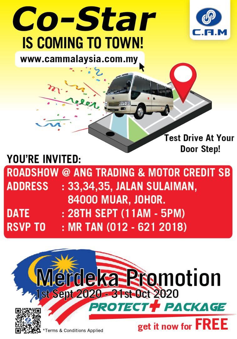 CAM Co- star is coming to town Muar
